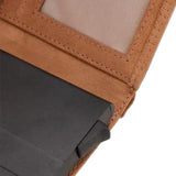 Bossi Mens Mech Card Holder Goat Oil Leather Wallet In Sand