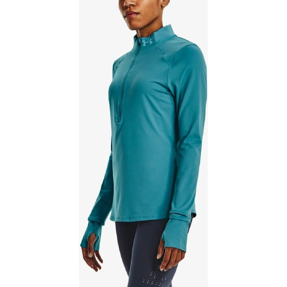 Under Armour Womens Qualifier Run 2.0 ½ Zip T-Shirt In Blue