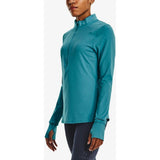 Under Armour Womens Qualifier Run 2.0 ½ Zip T-Shirt In Blue
