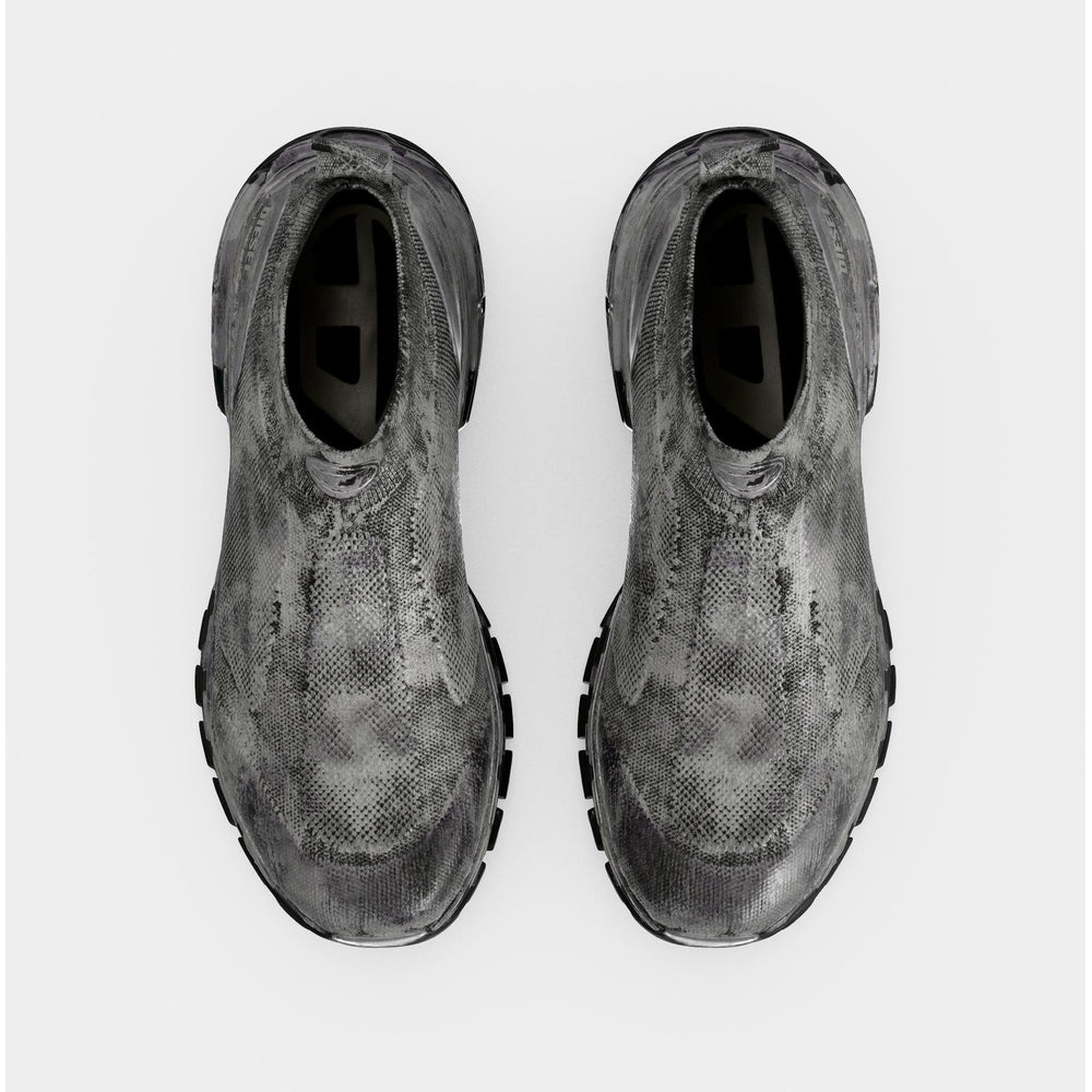 Diesel Mens S-Pro V-Dense Sneakers In Black & Silver