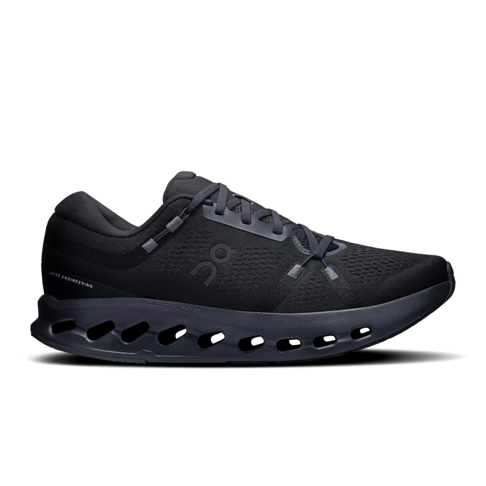 On Cloud Mens Cloudsurfer 2.0 Shoes In Black
