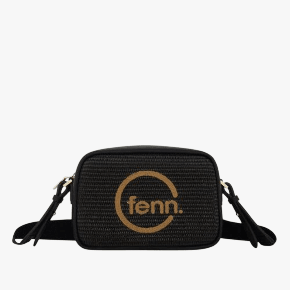 Fenn Weave Crossbody Bag In Black