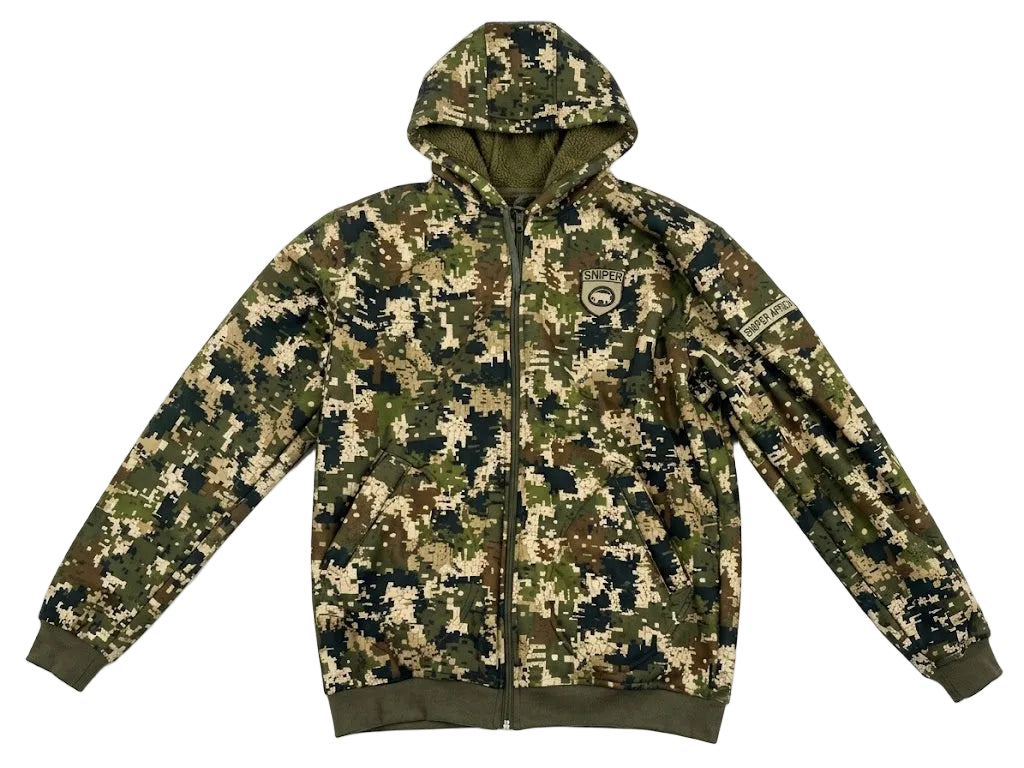 Sniper Mens Pixelate Soft Shell Zipper Jacket