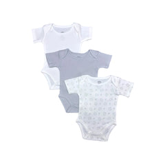 Mothers Choice 3 Pack Bodysuite Set In Grey And White