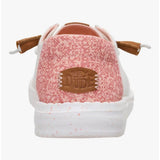 Hey Dude Womens Wendy Boho Butterfly Shoes In Snow White/Pink