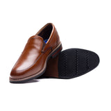 Nunn Bush Mens Calderone Cognac Moc Toe Shoes