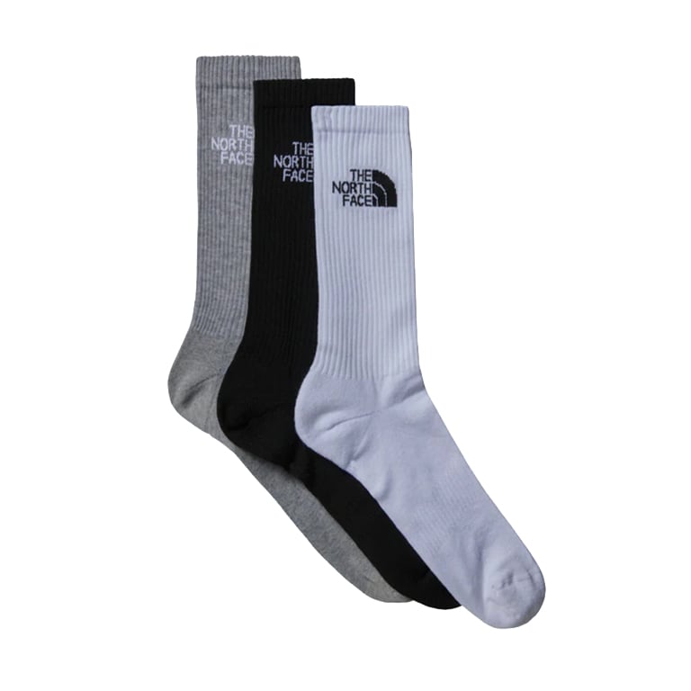 The North Face Men Multi Sport Crew Sock 3Pk Mult Black Assorted