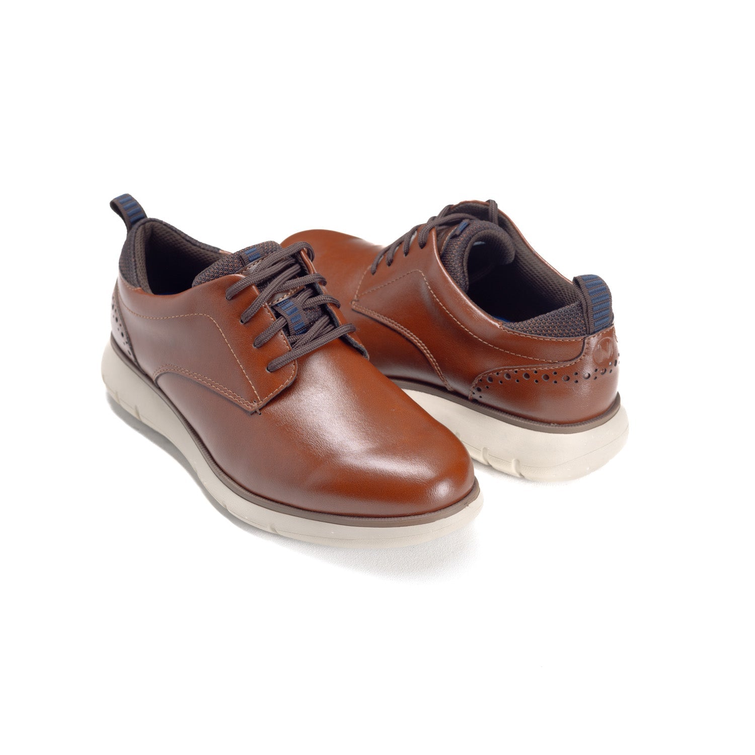 Nunn Bush By Florsheim Mens Stance Plain Leather Shoes Cognac