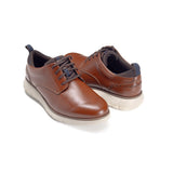 Nunn Bush By Florsheim Mens Stance Plain Leather Shoes In Cognac Multi