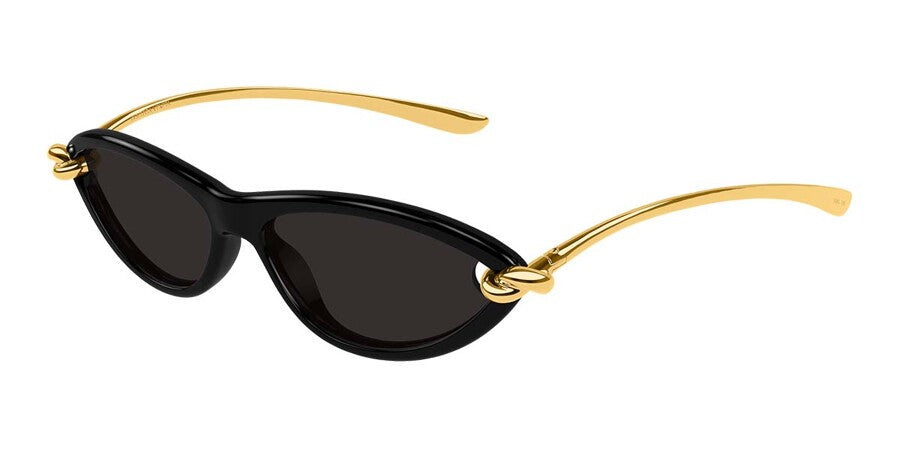 Bottega Veneta Womens Sunglasses In Black And Gold