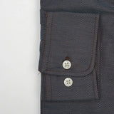 Polo Mens Herringbone Long Sleeves Shirt In Brown/Blue