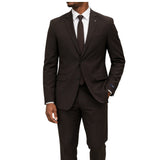 Polo Mens Custom Fit Suit In Chocolate