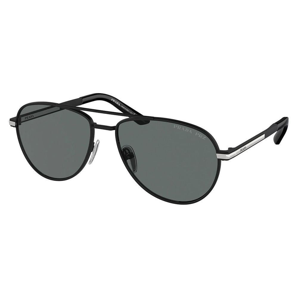 Prada Mens Aviator Sunglasses In Matte Black