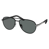 Prada Mens Aviator Sunglasses In Matte Black