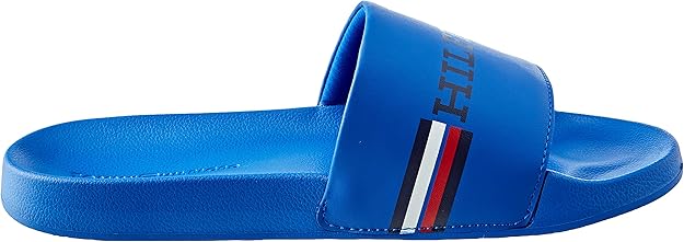 Tommy Hilfiger Mens Flag Pool Slides Blue