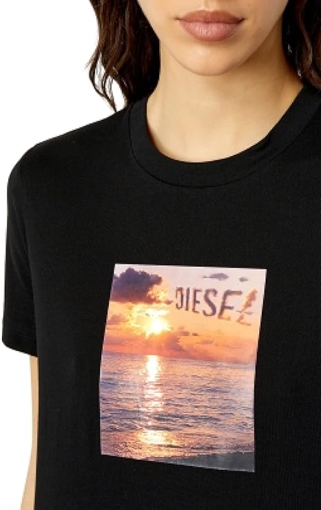 Diesel Ladies  T-Shirt In Black