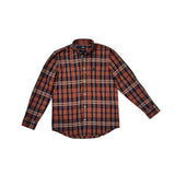 Polo Mens Long Sleeve  Bold Check Shirt In Orange