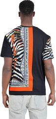 Just Cavalli Mens Placed graphic T-Shirt In Black Multi