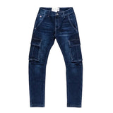 Ben Sherman Mens Slim Cargo Jeans In Dark Blue