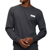 Polo Mens Sport Long Sleeve Ribbed Sweat Top In Charcoal