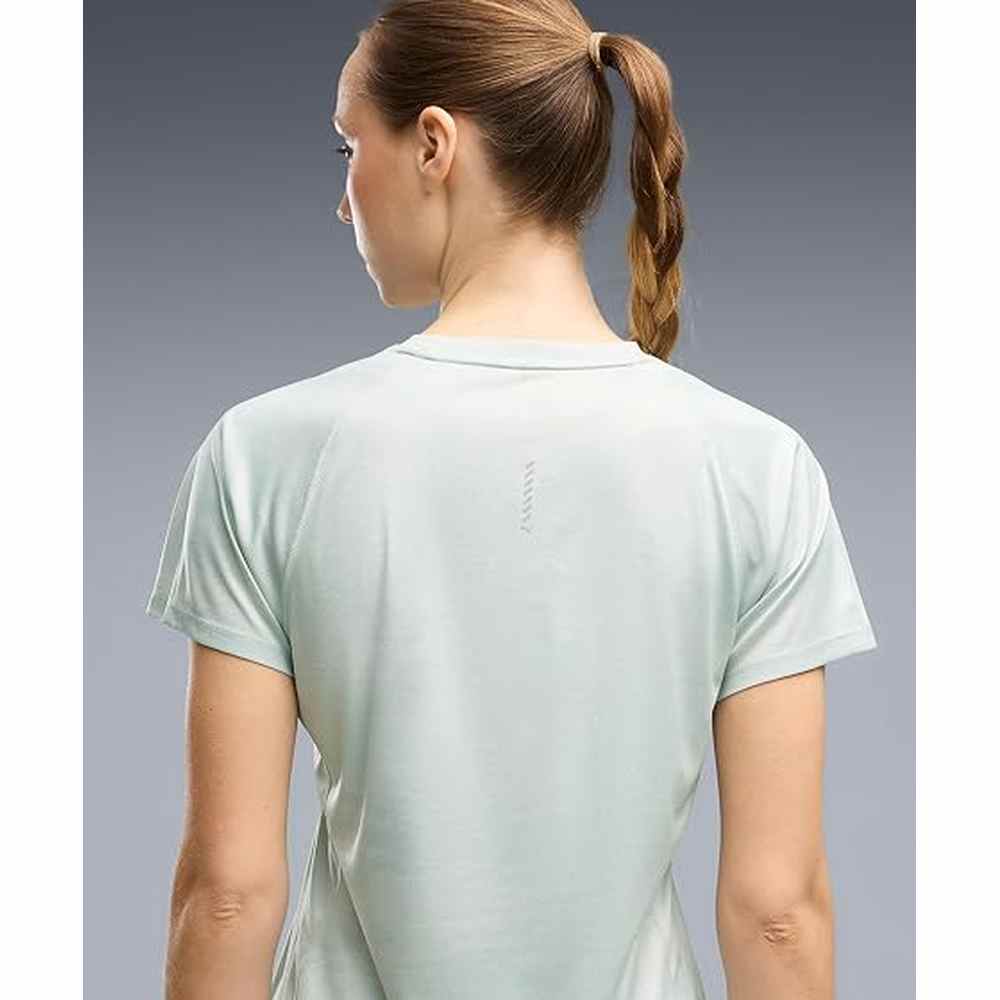 Puma Womens Run Velocity Short Sleves T-Shirt In Crème De Mint