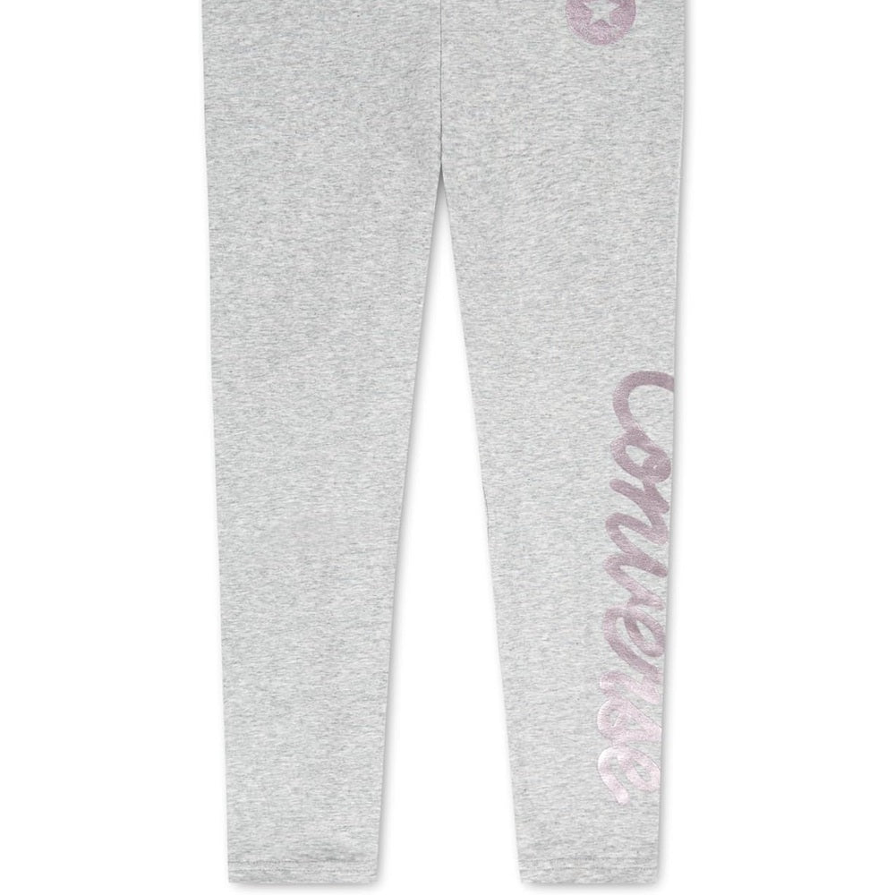 Converse Girls Legging With Metalic Ink In Grey