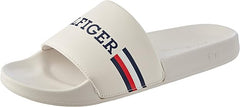Tommy Hilfiger Mens Flag Pool Slides White