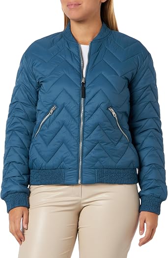 Replay Womens Puffer Jacket In Midnight Blue