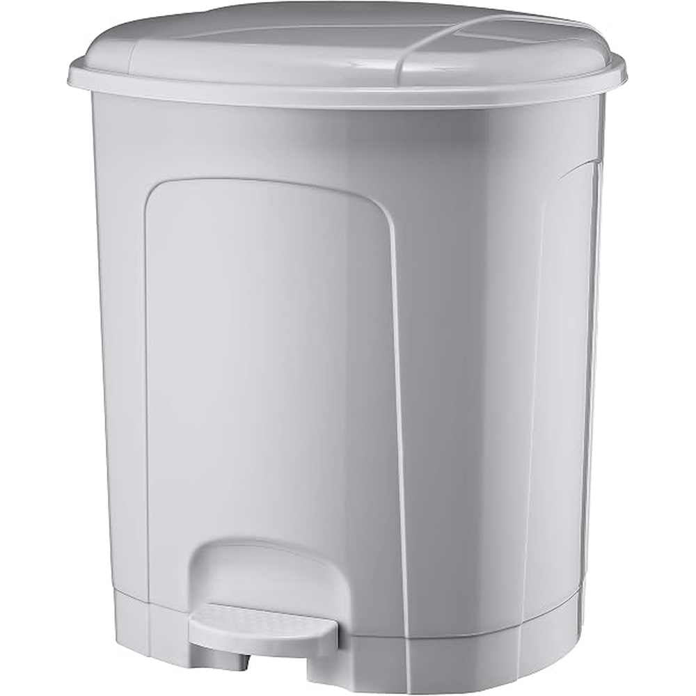 Lotus Pedal Plastic Dustbin In White