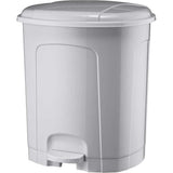 Lotus Pedal Plastic Dustbin In White