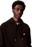 Calvin Klein Mens Terry Badge Hoodie In Black