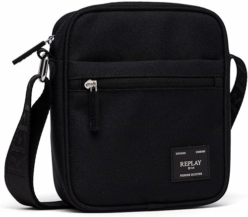 Replay Mens Fm3633 Shoulder Bag In Black