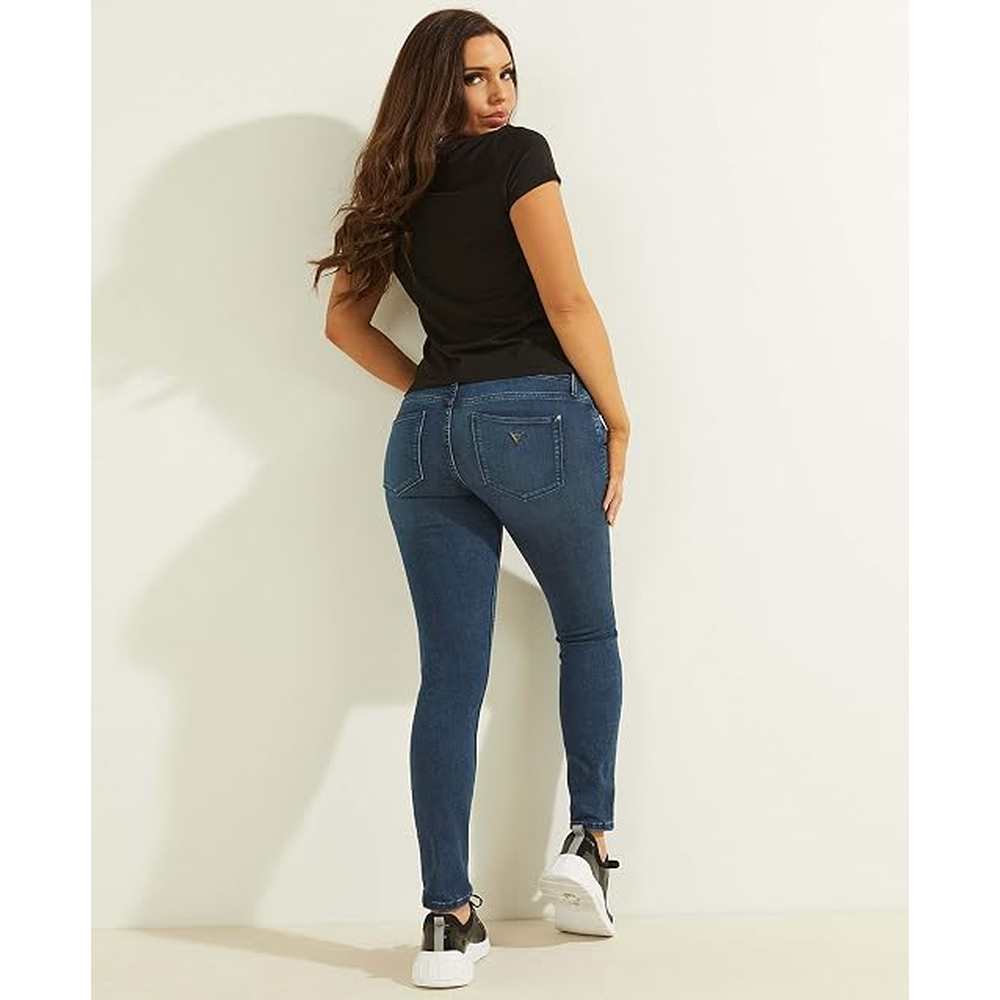 Guess Womens Cuesta Power Skinny Low Rise Jeans In Medium Wash