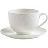 Maxwell Williams Basic Diamond Tea Cup & Saucer Set In White