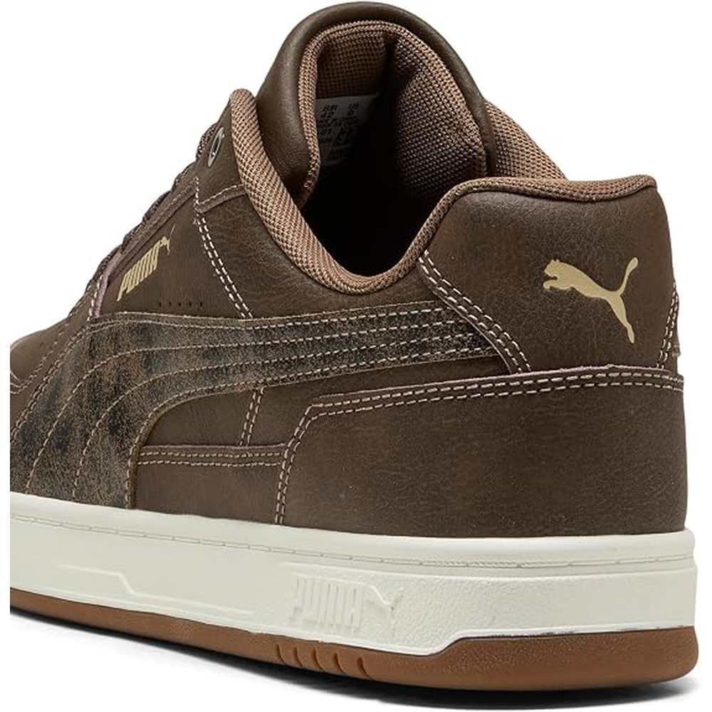 Puma Caven III Crafted Leather Shoes In Chocolate