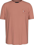 Tommy Hilfiger Mens Roundle Logo Chest Tee T-Shirts In Clay Pink