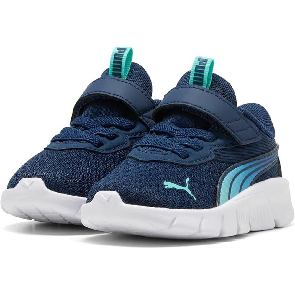 Puma Unisex Kiddies Flexfocus Modern Blaze Fade AC + Infants Sneakers In Persian Blue/Intense Mint/White