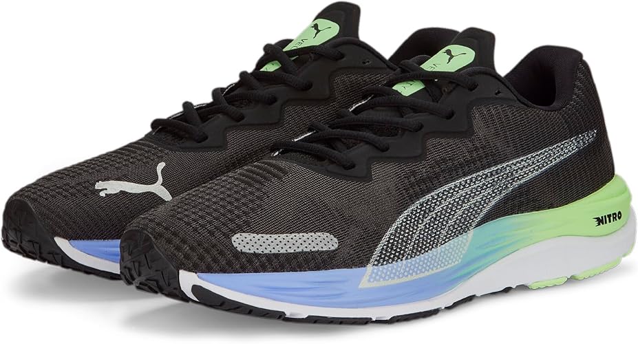 Puma Mens Velocity Nitro 2 Fade Sneakers In Black Multi