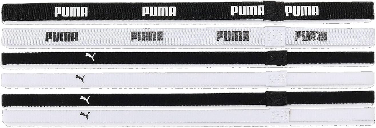 Puma Womens At Sportbands (6Pcs) In Black/White