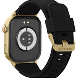Reflex Active Mens Amoled XI Gold Case Silicone Strap Watch In Black