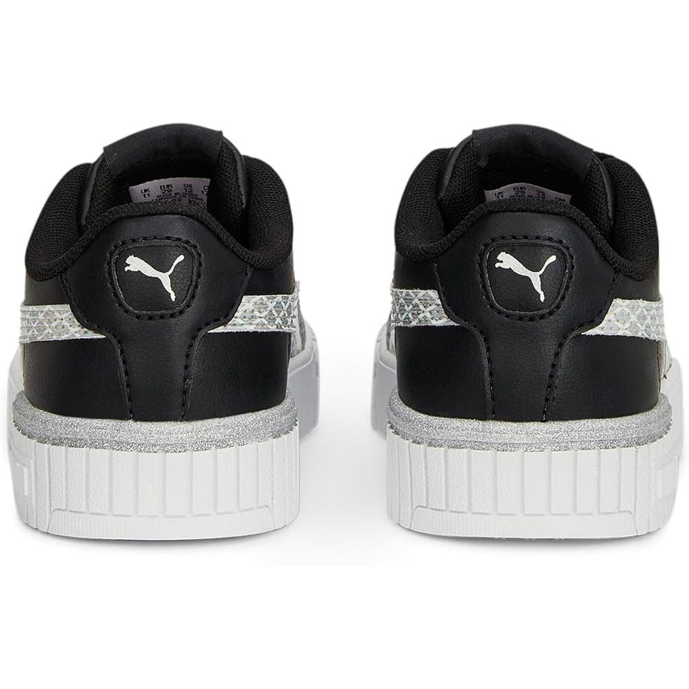Puma Girls Carina 2.0 Mermaid PS Sneakers In Black/Lilac Chiffon/Silver