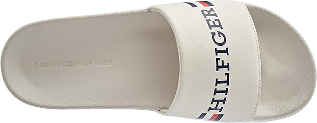 Tommy Hilfiger Mens Flag Pool Slides White