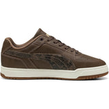 Puma Caven III Crafted Leather Shoes In Chocolate