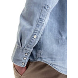 Replay Mens Long Sleeves Shirt In Light Blue