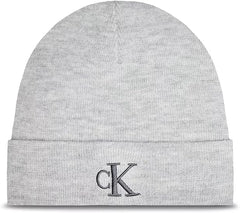 Calvin Klein K612319 Acc Monogram Embro Beanie Grey