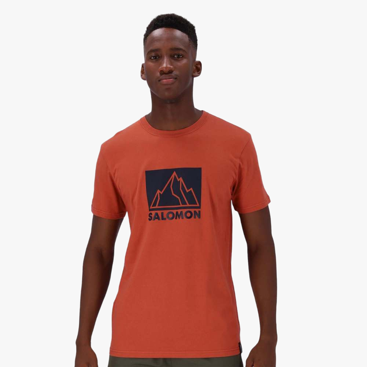 Salomon Sml8969 Mens Mountain Peak Ss Tee Clay