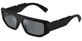 Dolce & Gabbana Unisex Rectangles Sunglasses In Matte Black