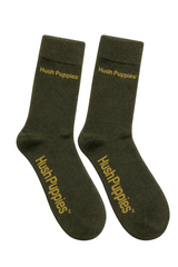 Hush Puppies Mens Combed Cotton Socks In Green