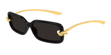 Bottega Veneta Womens Black And Gold Sunglasses