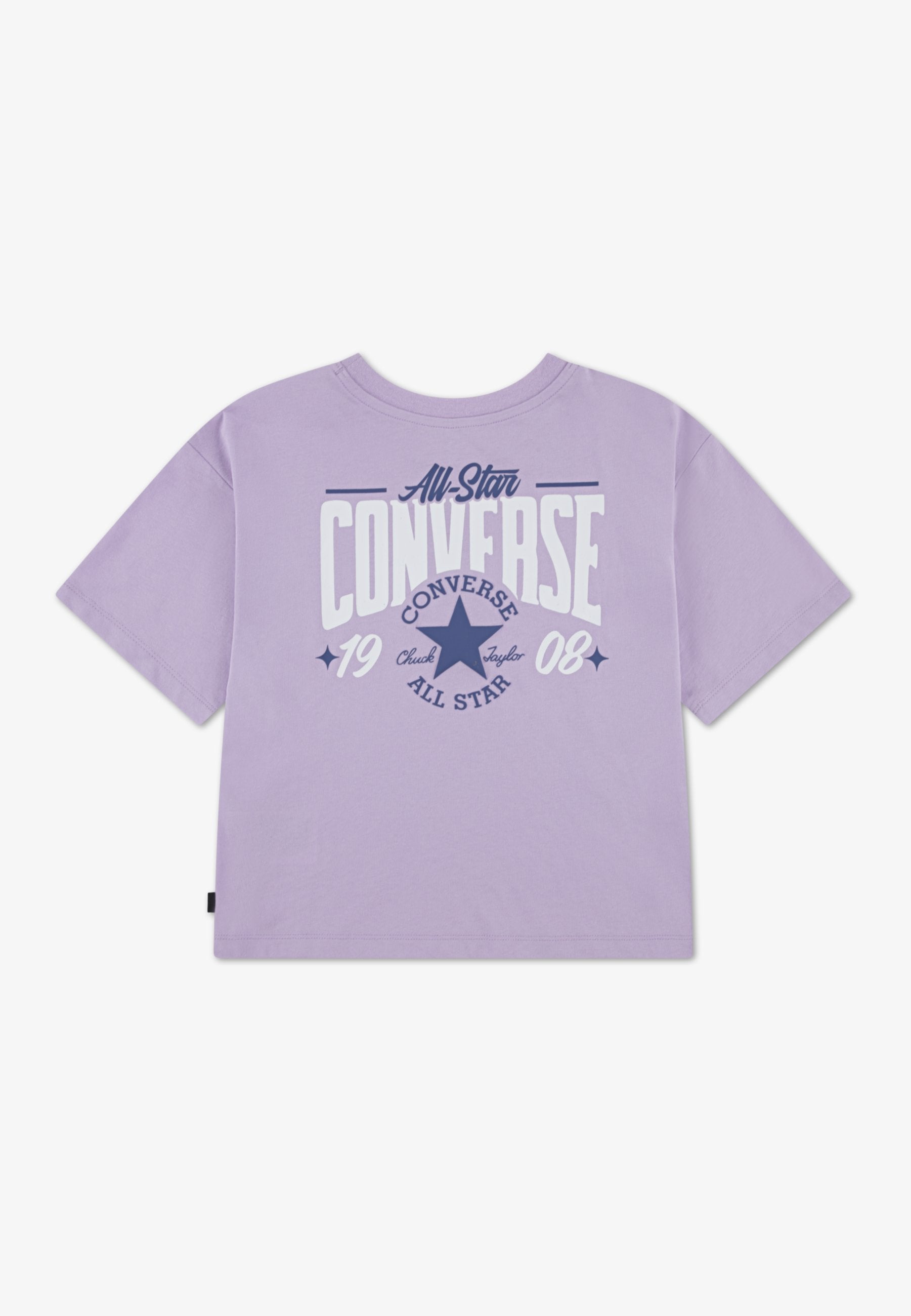Converse Girls Graphic Boxy T-Shirt In Lavender